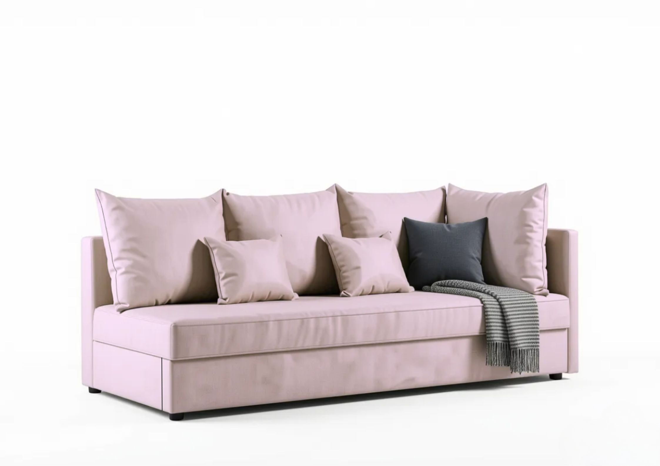 Różowa sofa do salonu Mobo
